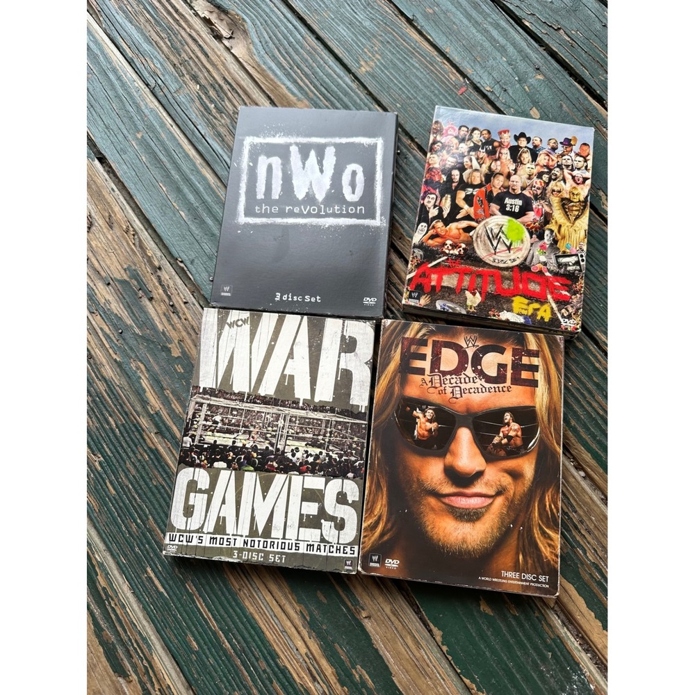 WWE WCW DVD Lot nWo Revolution Attitude Era War Games Edge Decade of Decadence